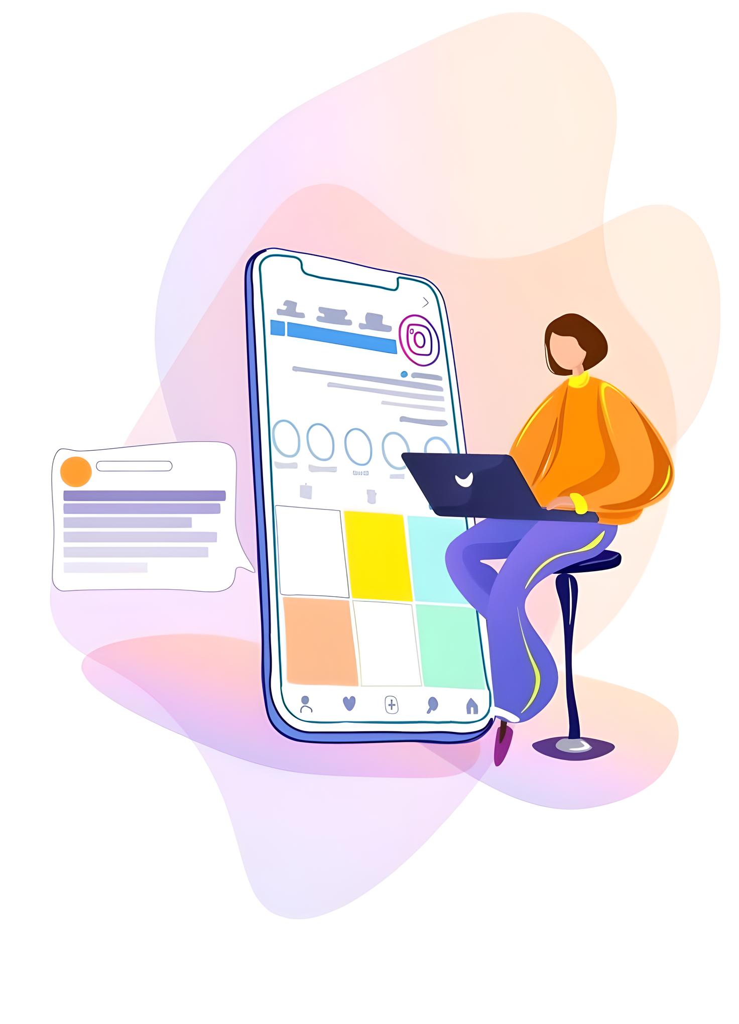 A girl works in laptop build a mobile app  - Software Development Company in Kochi  | Smartlounge IT Solutions